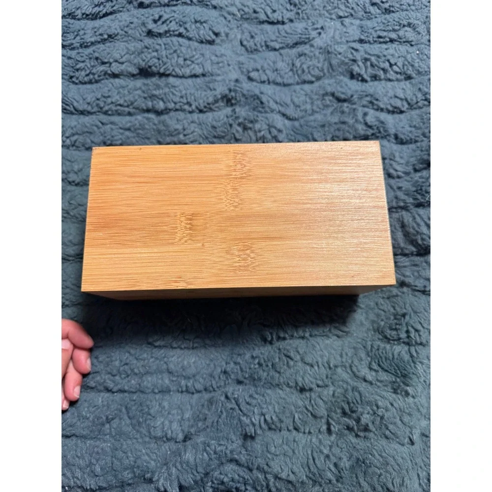 Natural Bamboo Sandwich Box Rectangular Wooden Food Storage Container